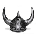 Viking Helmet Medieval Viking Horned Hat Warrior Costume Hat Cosplay-Silver Black.