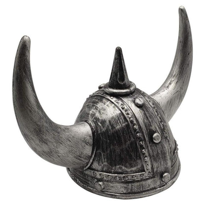 Viking Helmet Medieval Viking Horned Hat Warrior Costume Hat Cosplay-Silver Black.