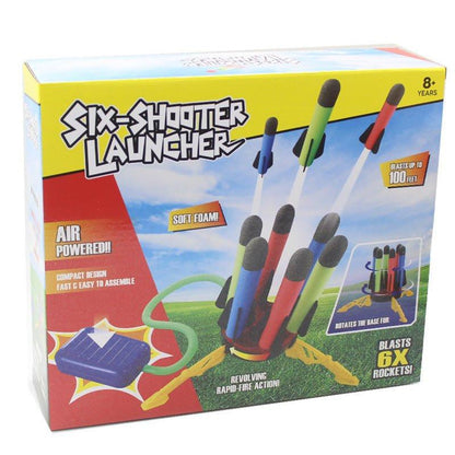 Air Power Foam Rocket Shoot Up Stomp Launcher Kids Outdoor Activities Toys.