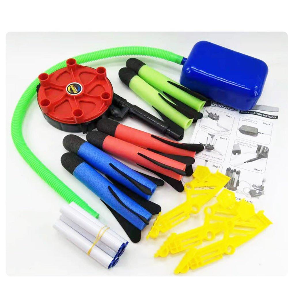 Air Power Foam Rocket Shoot Up Stomp Launcher Kids Outdoor Activities Toys.