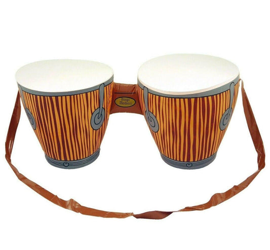 Inflatable Double Bongo Drums African Tropical Beach Party Fancy Dress Hawaiian Luau.