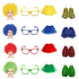 School house carnival colour celebrates kit Wig Glasses Tutus and Pom Poms - Green.