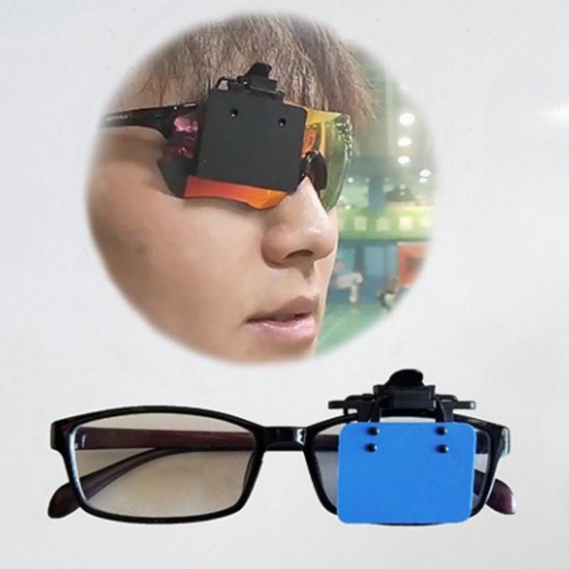 ISSF Flip-Up Eyeshield Sport Shooting Eye Shield Aim Blocker Targeting Sight Cover Blinding - Blue-Vertical 3x4cm.