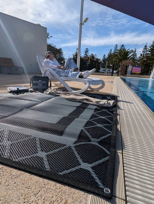 Alfresco 1.8m x 1.8m Recycled Poly Camping Mat.