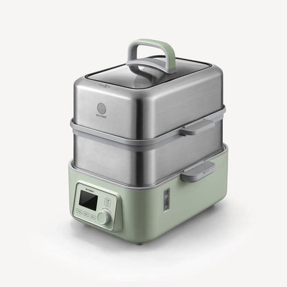 BUYDEEM Double Tier 10L Electric One Touch Digital Multifunctional Food Steamer.