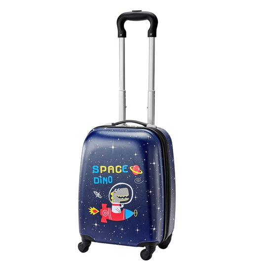 Kids Luggage Set, 2 Piece, 45.7 cm Hardside Rolling Wheels Suitcase with Hard-Shell Backpack, Dinosaur Kids Carry on Luggage Set, Holiday Birthday Present for Girls & Boys, Airline Approved.