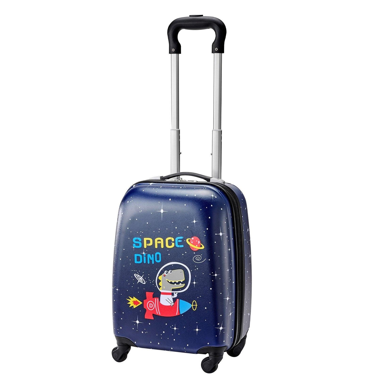 Kids Luggage Set, 2 Piece, 45.7 cm Hardside Rolling Wheels Suitcase with Hard-Shell Backpack, Dinosaur Kids Carry on Luggage Set, Holiday Birthday Present for Girls & Boys, Airline Approved.