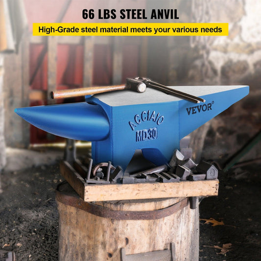 Pro Horn Anvil , 30KG/66.1LBS Weight Steel Anvil Blacksmith Blacksmith Anvil, Portable Rugged Cast Iron Anvil Blacksmith Anvil Stable Workbench Blacksmith Forge Anvil Tool.