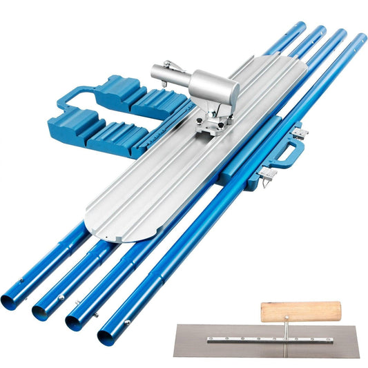 Bull Float Magnesium Concrete Float 48 x 8" Round End Concrete Float Tool Cement Tool Bull Concrete Kit Bull Float with 4 Float Handle Bull Float Bracket Concrete Tools Finishing Bull Float.