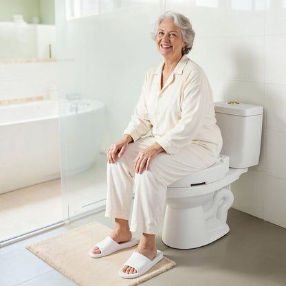 Raised Toilet Seat, 136.1 kg Load Capacity, 88.9 mm Lift Height, Commode Elevated Toilet Seat Riser with Enlarged Opening for Seniors, Elderly, Handicap, Disabled, and Adults, Fits Round Bowl