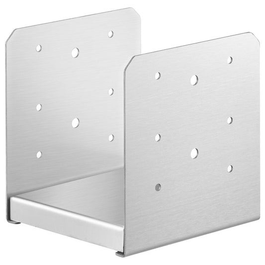 152.4x152.4 Post Base, 1Pcs Stainless Steel Adjustable Post Anchor Bracket(Internal 150 x 139.7), Adjustable Post Base for Pavilion Deck Porch Handrail Railing Support Decorative Anchor Plate