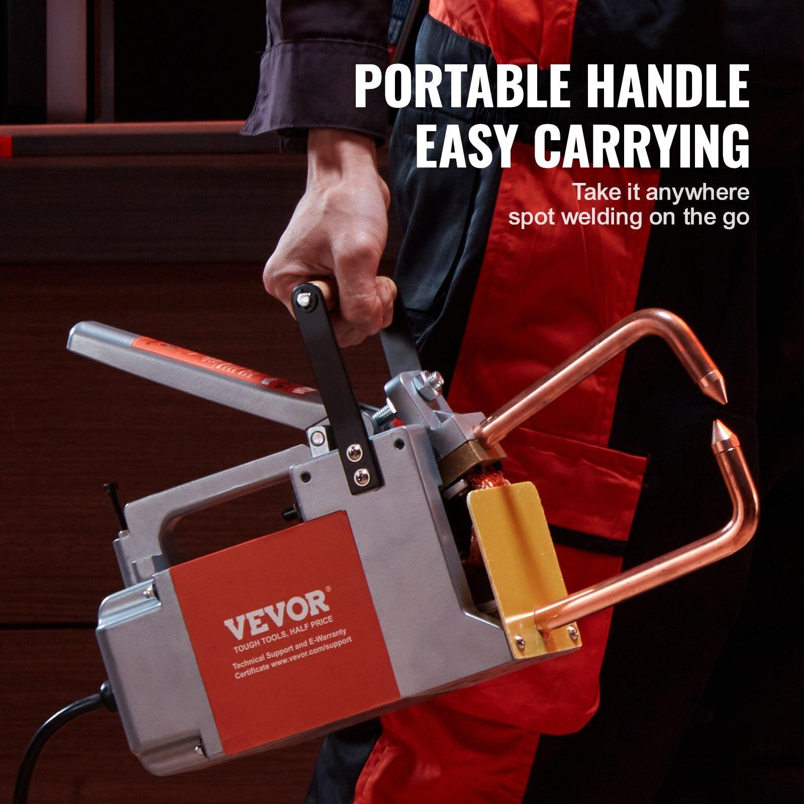 Portable Spot Welder, 1/8-inch Thick Spot Welder Machine with 8KVA Input Capacity, Handheld Welding Tip Gun Metal Sheet Spot Welding Machine for Carbon Steel, Aluminum Sheet.