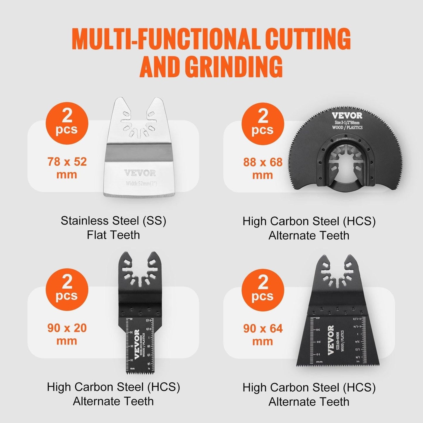 30PCS Multi Tool Blades Kits, Universal Quick Release Oscillating Saw Blades, 8 Types Wood Metal Plastic Oscillating Tool Blades, Fit Dewalt Bosch Milwaukee Hitachi Chicago Craftsman.
