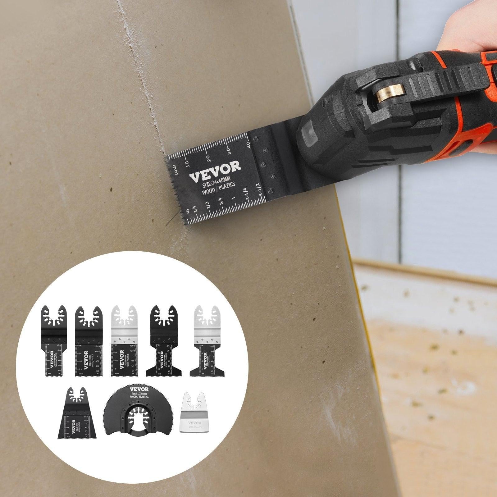 30PCS Multi Tool Blades Kits, Universal Quick Release Oscillating Saw Blades, 8 Types Wood Metal Plastic Oscillating Tool Blades, Fit Dewalt Bosch Milwaukee Hitachi Chicago Craftsman.