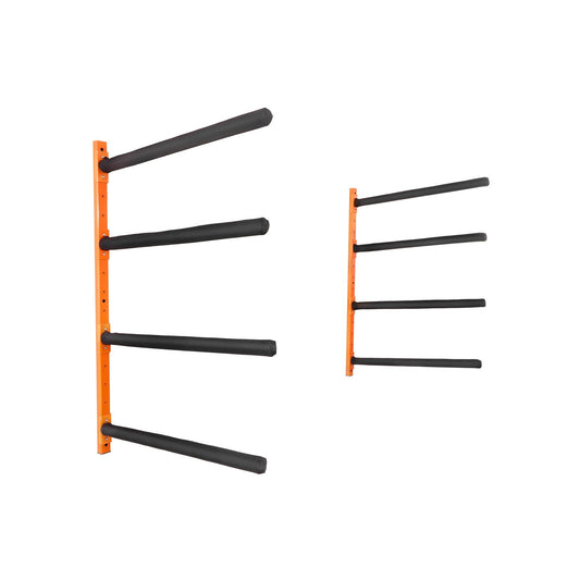 Wall Kayak Storage Rack, 4-Capacity Wall Mounted Kayak Holders for Kayak Canoe Paddle Board, Kayak Storage Hooks with Adjustable Padded Arms, 181.6 KG Load Kayak Hanger for Indoor Outdoor Garage.
