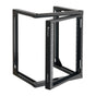 12U Wall Mount Server Rack, 68.04 kg Max Load Capacity, Open Frame Network Rack with 180 Degrees Gate Swing Door, Carbon Steel, Ideal for IT Network Equipment & AV Devices Computer Server, Black