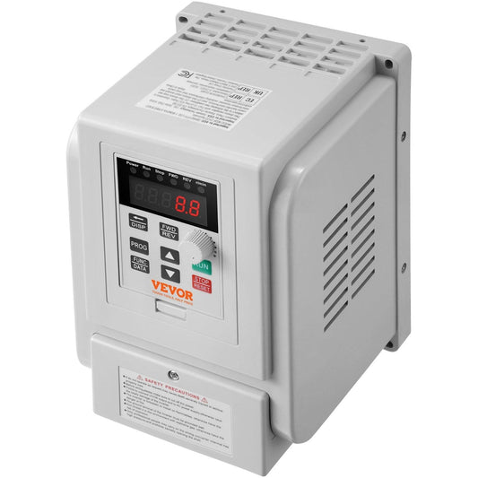 VFD 5HP, 4KW, 18A, 1 Phase 220V-240V Input to 3 Phase 220V-240V Output Variable Frequency Drive, 0-400Hz VFD for AC Motor Speed Control.