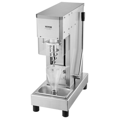 Ice Cream Blender, 750W High-Speed Ice Cream Maker Mixer Stir Machine 1740RPM, 304 Stainless Steel Ice Cream Shaker, Long Handle + PC Protective Shield, Customizable with any Flavor of Ice Cream
