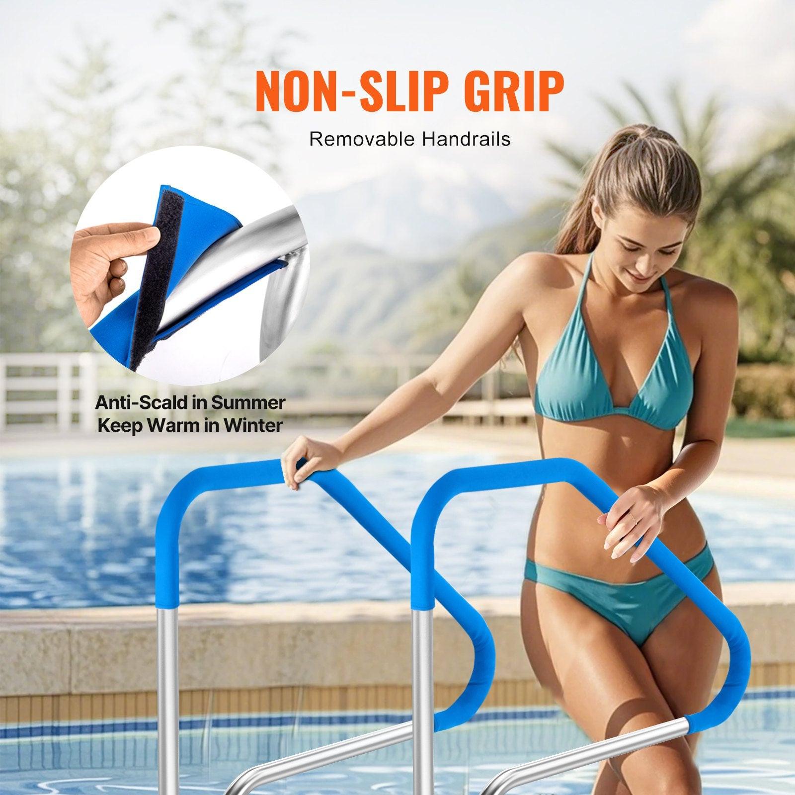 Pool Handrail 46 x 37 inch Stainless Steel (Pre-built) for Indoor/Outdoor.