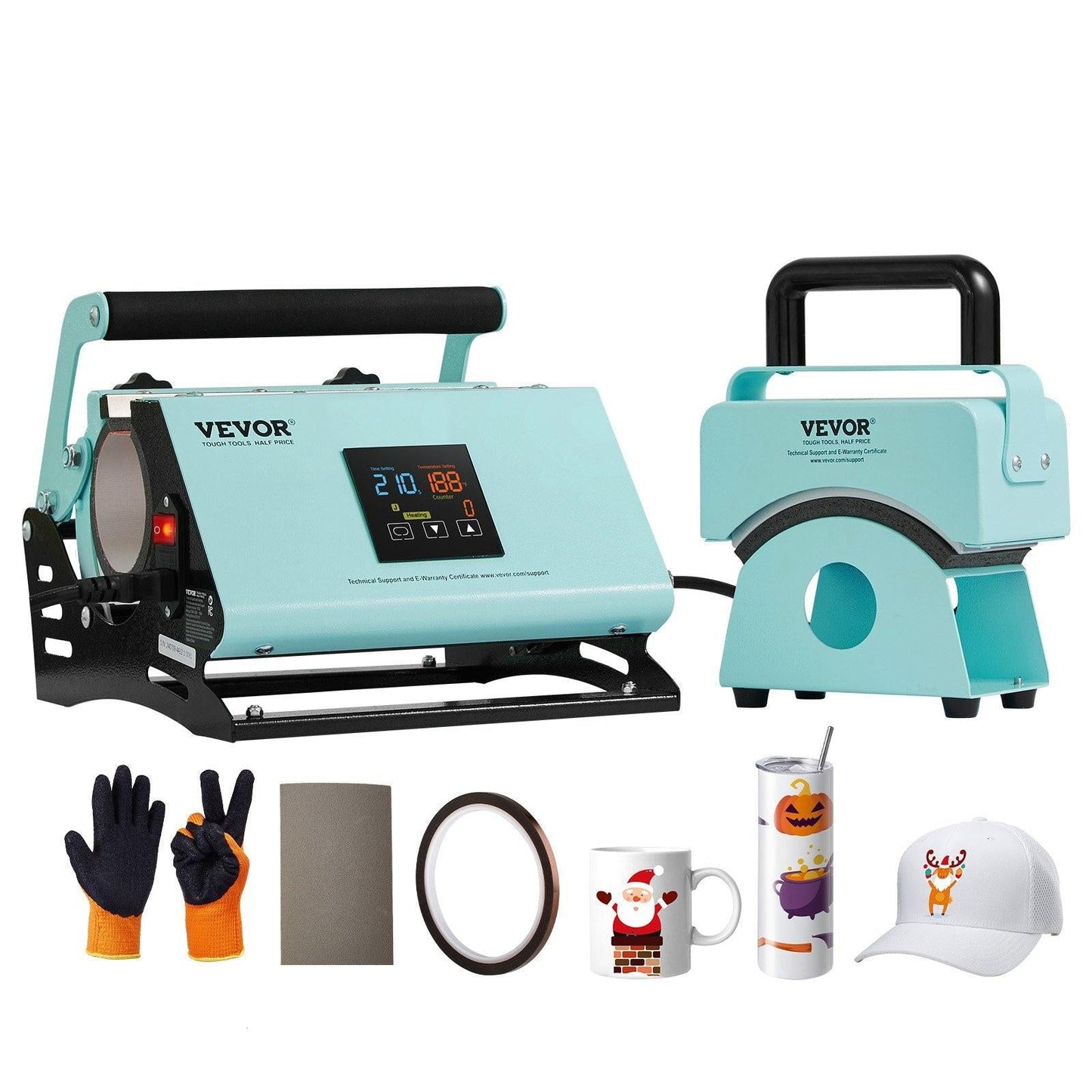 2 in 1 Tumbler and Hat Heat Press Machine Heat Machine for Caps Hats Mugs.