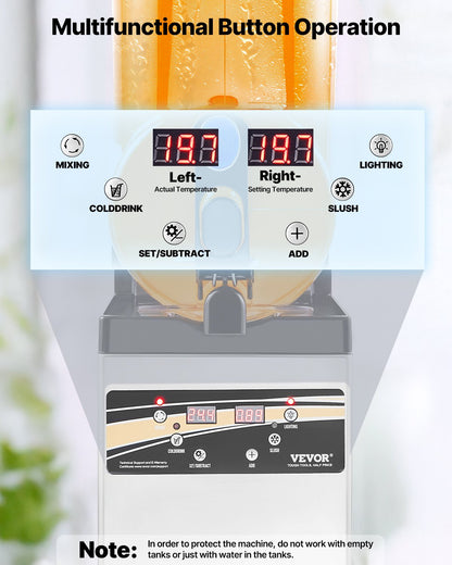 Commercial Slushy Machine 15L Margarita Smoothie Frozen Drink Maker