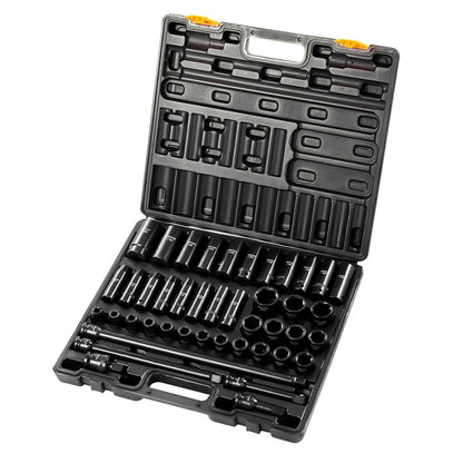 Impact Socket Set 43 Piece Impact Sockets, Standard Socket Assortment, Drive Socket Set 6-Point Sockets Metric 9-30mm (Standard/Deep).