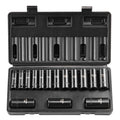 3/8" Drive Impact Socket Set, 15 Piece Deep Socket Set Metric 8-22mm, 6 Point Cr-Mo Alloy Steel for Auto Repair, Easy-to-Read Size Markings, Rugged Construction, Includes Storage Case.