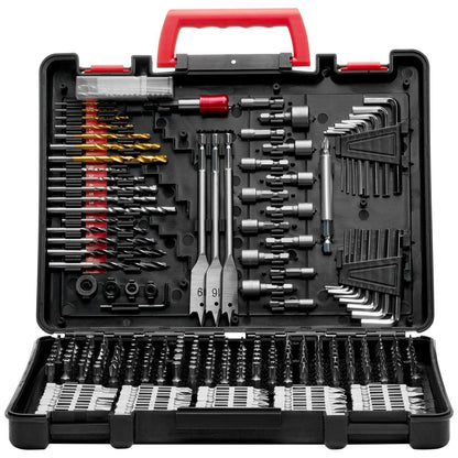 Drill Bit Set, 318 Pieces Drill and Driver Bit Set, Screwdriver Bit Set Suitable for Wood Metal Cement Drilling and Screw Driving, Drill Bit Sets Combo Kit Assorted in Organized Carrying Case.