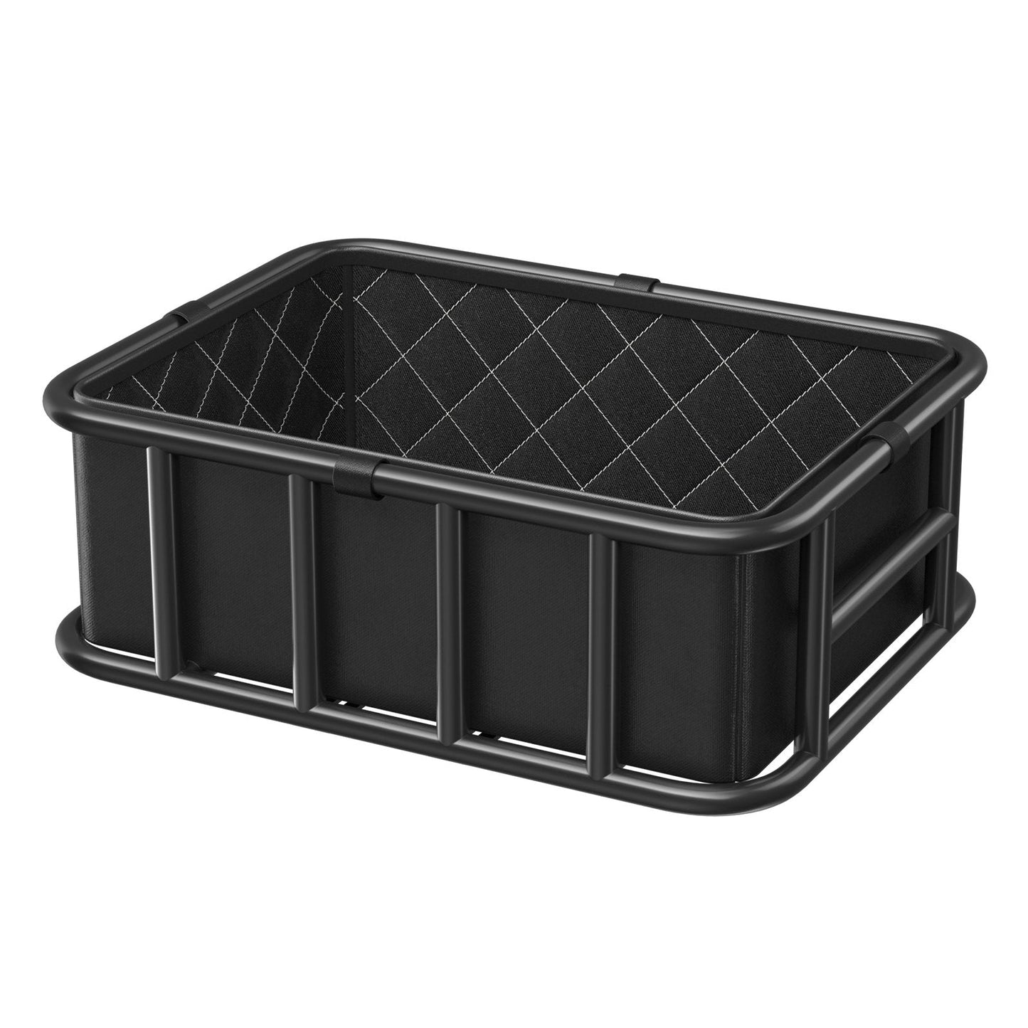 Rear Bike Basket, Medium Bicycle Basket with Cargo Net, Liner & Waterproof Cover, Heavy Duty Bike Back Basket for Adult Women/Men Carrying Dogs, Pets, Fruit & Grocery, Mounting Tools Included