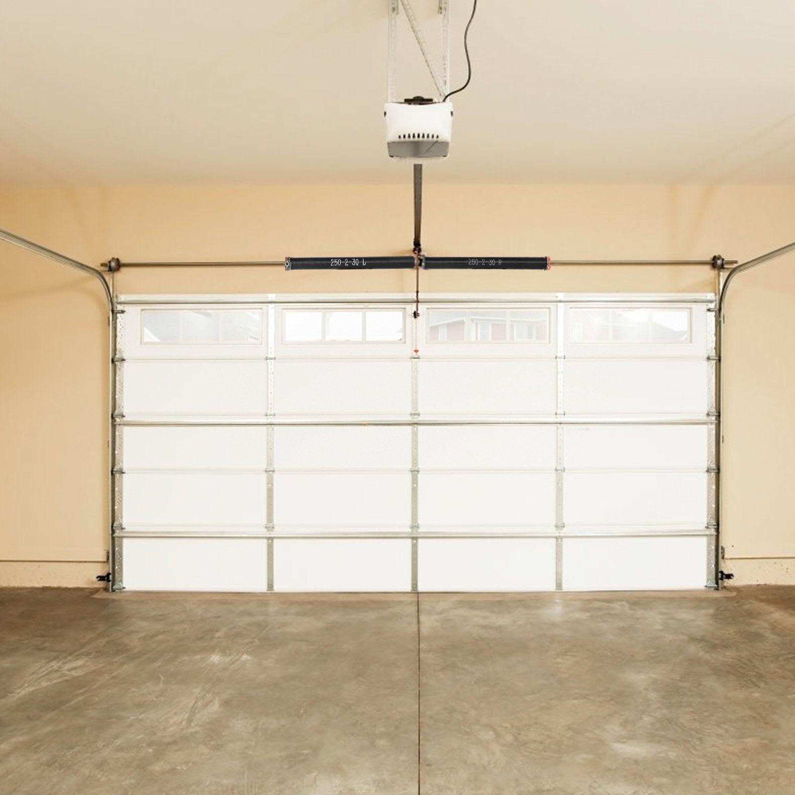 Garage Door Torsion Springs, 16000 Cycles, Pair of 0.25 x 2 x 30inch, Garage Door Springs with Non-Slip Winding Bars, Mounting Tool and Gloves, Electrophoresis Coated, for Replacement.