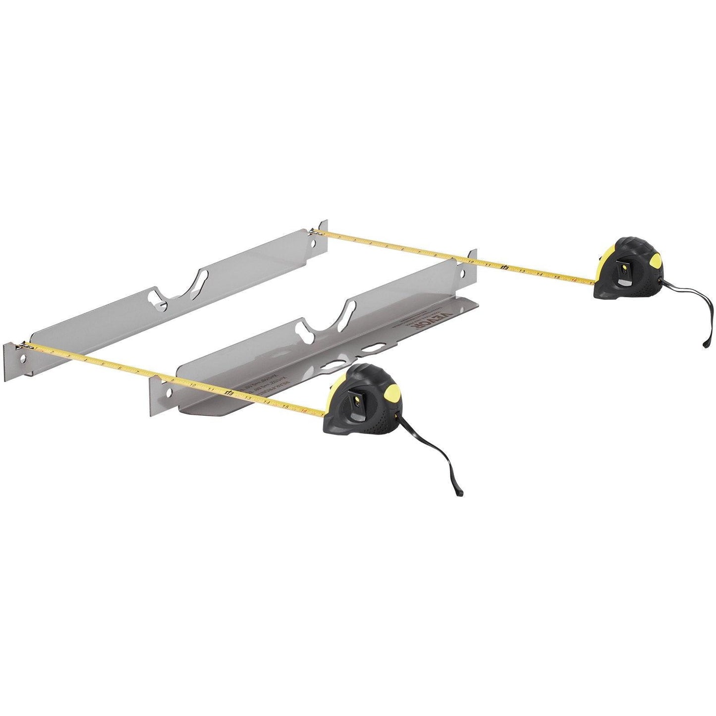 Wheel Alignment Tool, 2-Pack Toe Alignment Toe Plates, Stainless Steel Wheel Alignment Tool Plate, Toe Angle Accurate Measurement, Includes 2 Measuring Tapes & Conversion Chart.