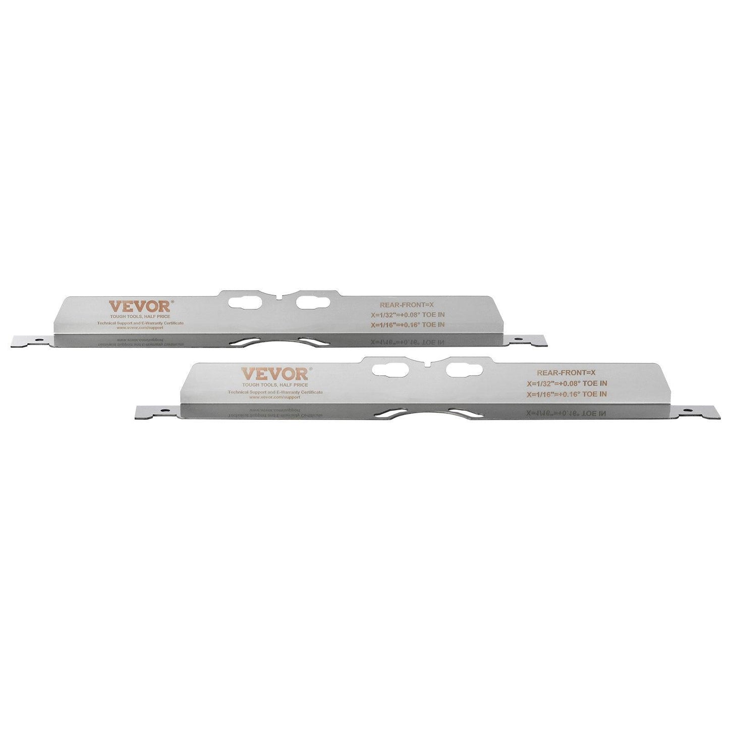 Wheel Alignment Tool, 2-Pack Toe Alignment Toe Plates, Stainless Steel Wheel Alignment Tool Plate, Toe Angle Accurate Measurement, Includes 2 Measuring Tapes & Conversion Chart.