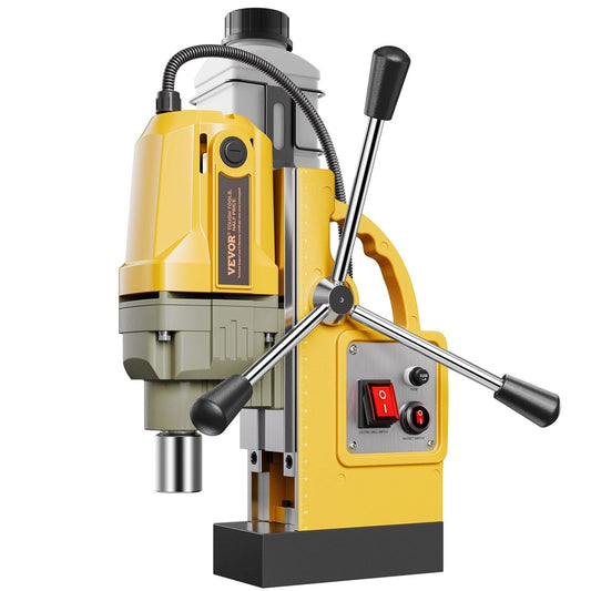 Magnetic Drill, 1400W Motor 1.6 in Boring Diameter, 2810 lbf Portable Electric Mag Drill Press, with 11 Coring Bits, 800 RPM Speed, Drilling Machine for Metal Surface, Home Improvement Industry.