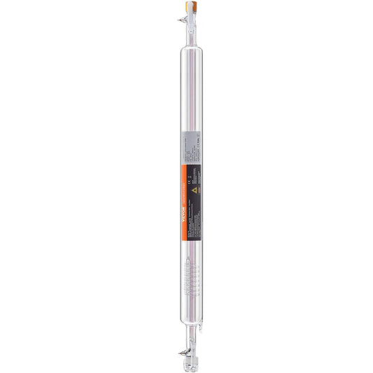 Laser Tube, 50W CO2 Laser Tube for Laser Engraver and Cutter Machine, 850 mm Length, 50 mm Diameter, Glass Laser Cutting Tube with TEM00 Beam Mode, for Wood Acrylic Fabric Leather Bamboo.