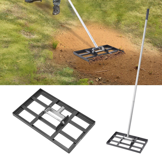 254 x 430 mm Lawn Leveling Rake 1980 mm Adjustable Handle for Yard Golf Court