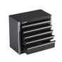 Metal Tool Box, 8.6-inch, Portable Metal Tool Box with 5 Drawers, Small Tool Chest with EVA Liners and PP Feet Pads, Heavy-Duty Steel With Ball Bearing Opening and Powder Coated Finish, Black