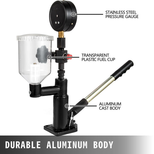 Diesel Injector Nozzle 
Pressure Tester Dual scale Manometer Test Tool 0-600Bar (0-8000PSI) 
60Mpa Test Pressure High Configuration