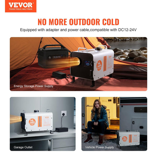 8KW Diesel Heater, 12V/24V All in One Diesel Air Heater, with Bluetooth APP Control, Remote Control and Display Screen, CO Alarm, Fast Heating Portable Diesel Heater for Vehicles and Outdoors.