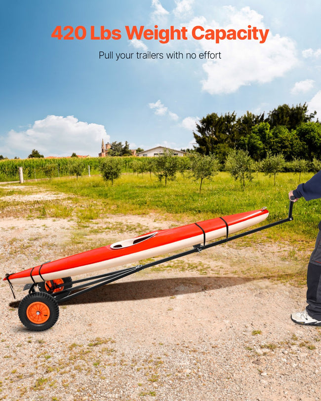 420lbs Boat Trailer Dolly Mover Adjustable Length with 15.7 in Pneumatic Tires Main Image