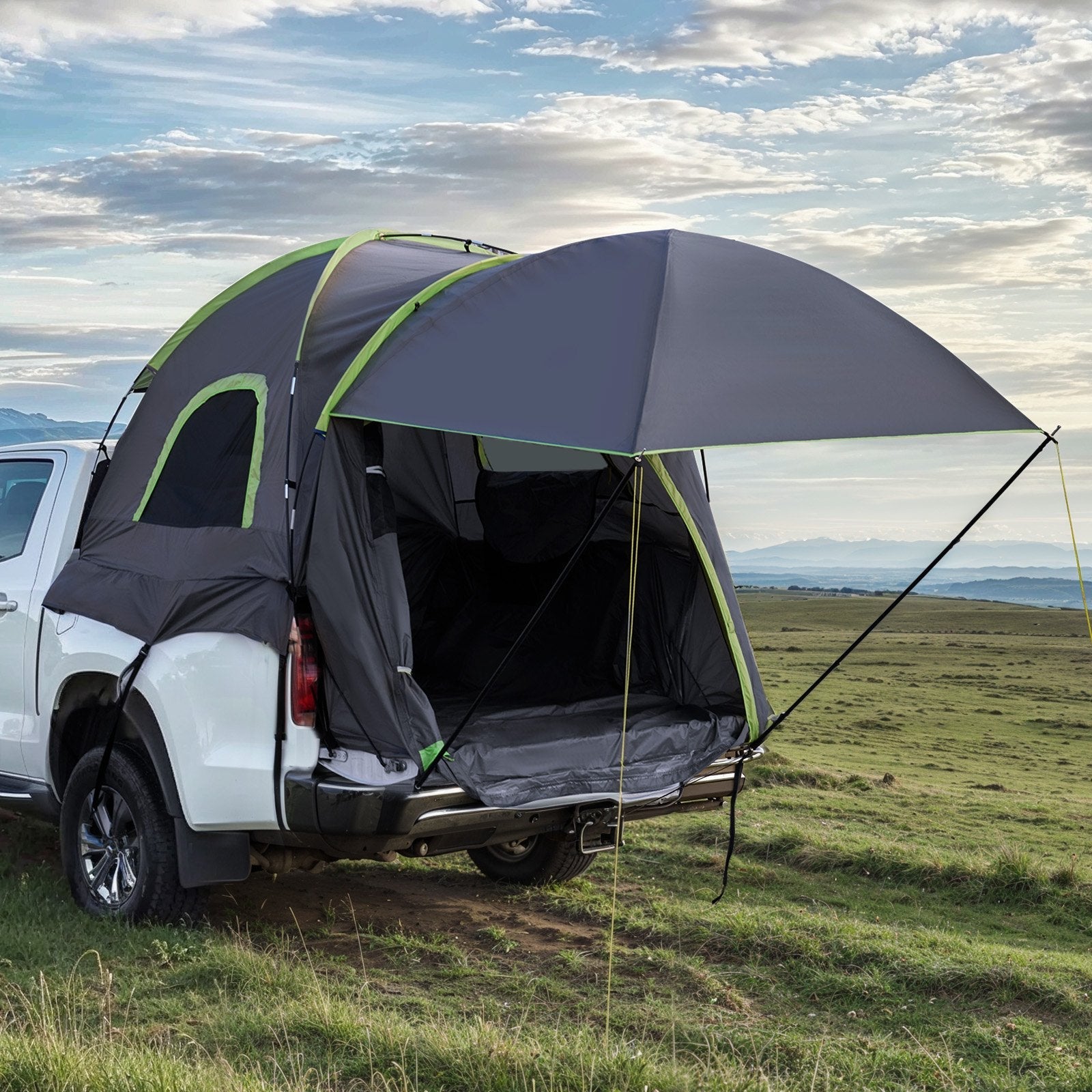 Truck Tent 5.0-5.2ft Waterproof PU2000 Truck Bed Camping Tent 2-3 Person.
