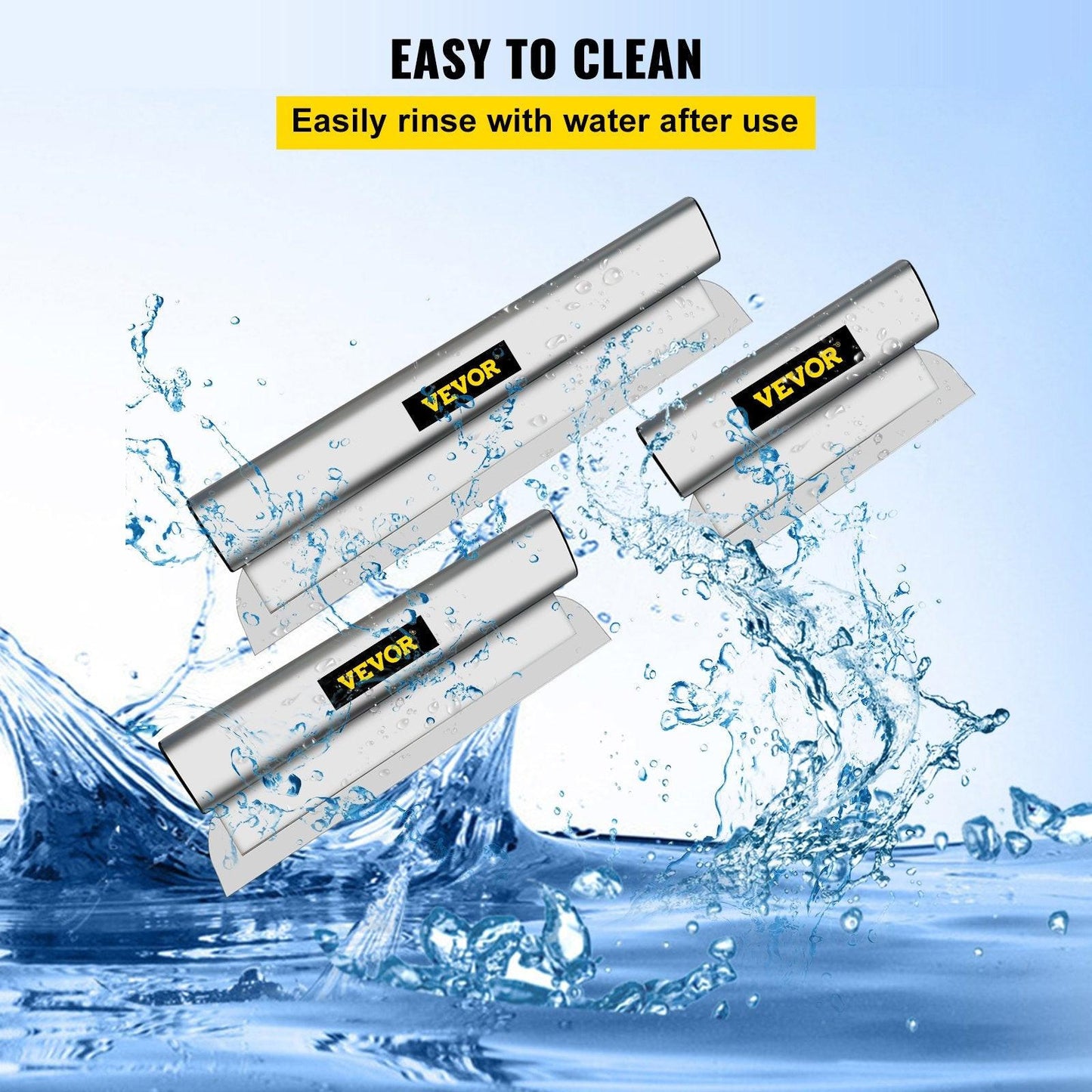 Skimming Blade Set,10"+16"+24" Blades + 35"-78" Extension Handleï¼European Stainless Steel Construction Knife, Aluminum Blade Profile Smoothing Knockdown Spatula for Gyprock/Drywall/Wall-Boa.