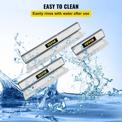 Skimming Blade Set,10"+16"+24" Blades + 35"-78" Extension Handleï¼European Stainless Steel Construction Knife, Aluminum Blade Profile Smoothing Knockdown Spatula for Gyprock/Drywall/Wall-Boa.