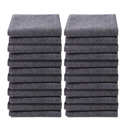 Moving Blankets, 1829 x 1372 mm, 12 kg/dz Weight, 12 Pack, Professional Recycled Cotton Packing Blanket, Large Heavy Duty Shipping Mover Pads Perfect for Protecting Furniture, Floors, Appliances
