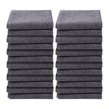 Moving Blankets, 1829 x 1372 mm, 12 kg/dz Weight, 12 Pack, Professional Recycled Cotton Packing Blanket, Large Heavy Duty Shipping Mover Pads Perfect for Protecting Furniture, Floors, Appliances