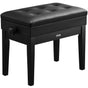 Piano Bench, Keyboard Piano Chair with 19.3"-22.8" Adjustable Height, Padded Cushion, Storage Compartment for Music Books, Heavy Duty Wooden Piano Stool Seat, for Vanity, Living Room, Bedroom.