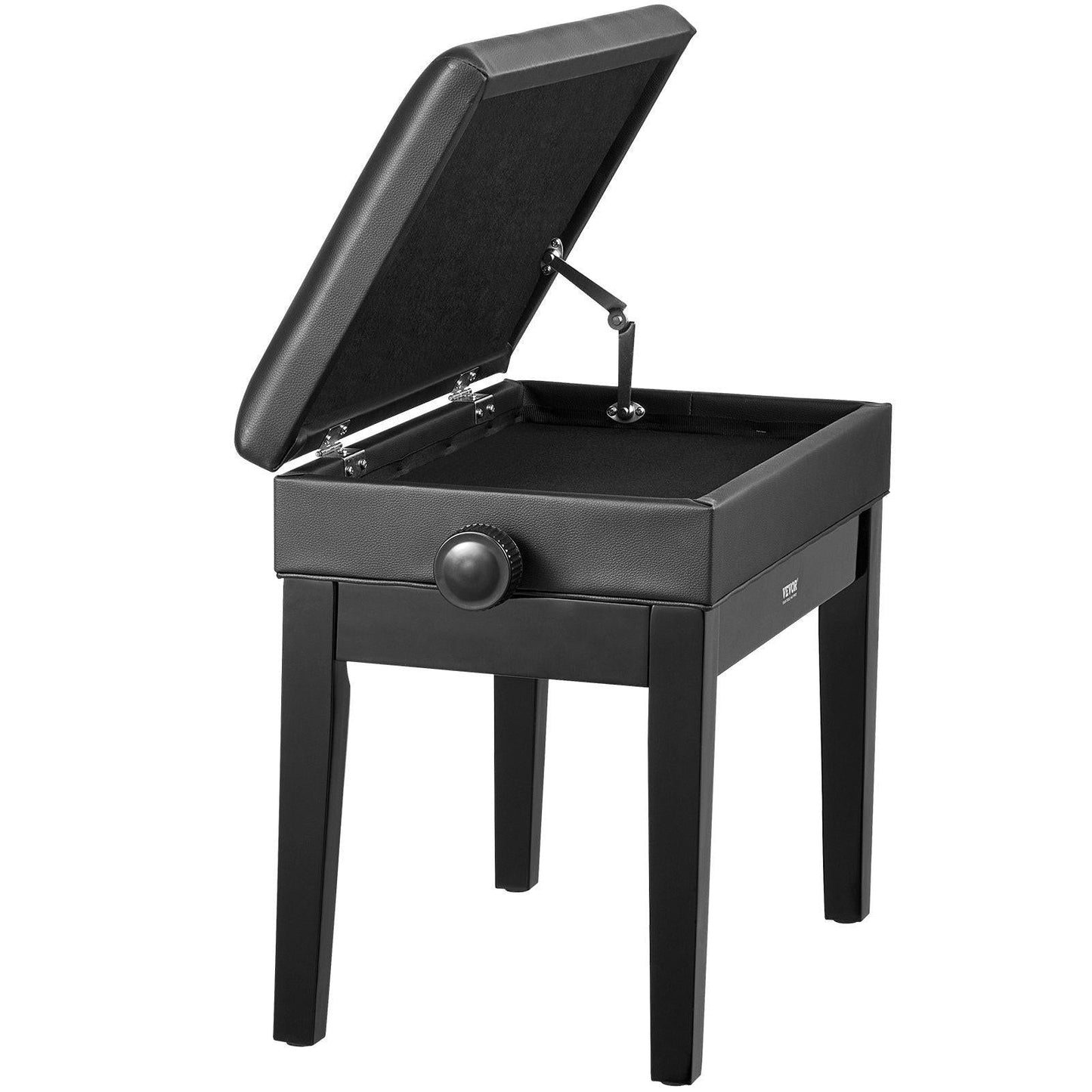 Piano Bench, Keyboard Piano Chair with 19.3"-22.8" Adjustable Height, Padded Cushion, Storage Compartment for Music Books, Heavy Duty Wooden Piano Stool Seat, for Vanity, Living Room, Bedroom.