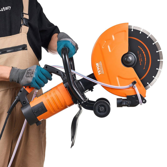 30.48cm Electric Concrete Saw Wet/Dry Saw Cutter with Water Pump and Blade.
