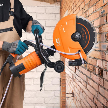 30.48cm Electric Concrete Saw Wet/Dry Saw Cutter with Water Pump and Blade.