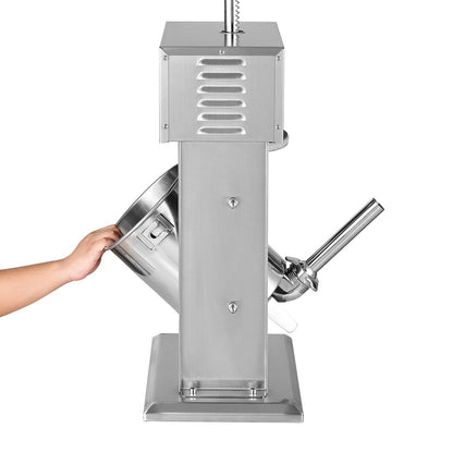 Electric Sausage Stuffer, 22 LBS / 10 L Vertical Meat Stuffer, Stepless Speed Control and Foot Pedal, Stainless Steel Heavy Duty Sausage Filler with 4 Stuffing Tubes, for Commercial & Home Use