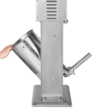 Electric Sausage Stuffer, 33 LBS / 15 L Vertical Meat Stuffer, Stepless Speed Control and Foot Pedal, Stainless Steel Heavy Duty Sausage Filler with 4 Stuffing Tubes, for Commercial & Home Use
